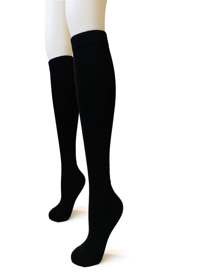 iMongol Pure Cashmere Women Men Knee High Casual Socks(Black, US 5-10) - Image 4